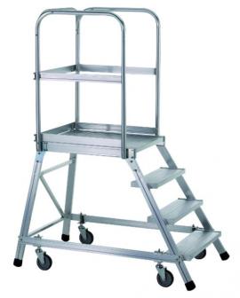 Mobilna radna platforma sa 4 gazišta visina 0,96 m baza 0,88x1,46 m težina 33 kg Z600 ZARGES